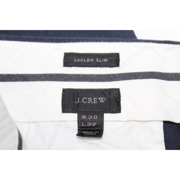 J. Crew Ludlow Dress Pants Chino 30 x 32 Slim Larusmiani Twill Navy Blue - Picture 4 of 7